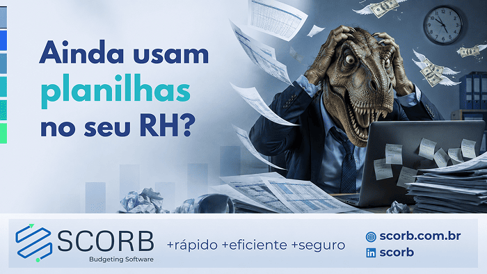 Interface da plataforma SCORB para gestão do orçamento de pessoal.
